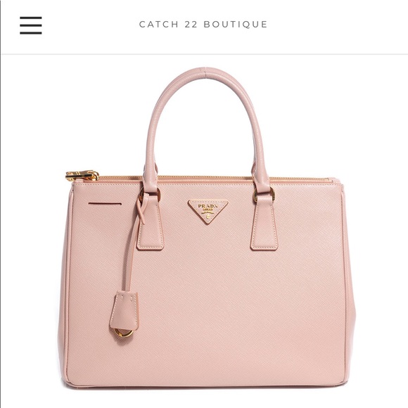 Prada Pink Saffiano Lux  Large Double Zip Tote - Picture 3 of 12